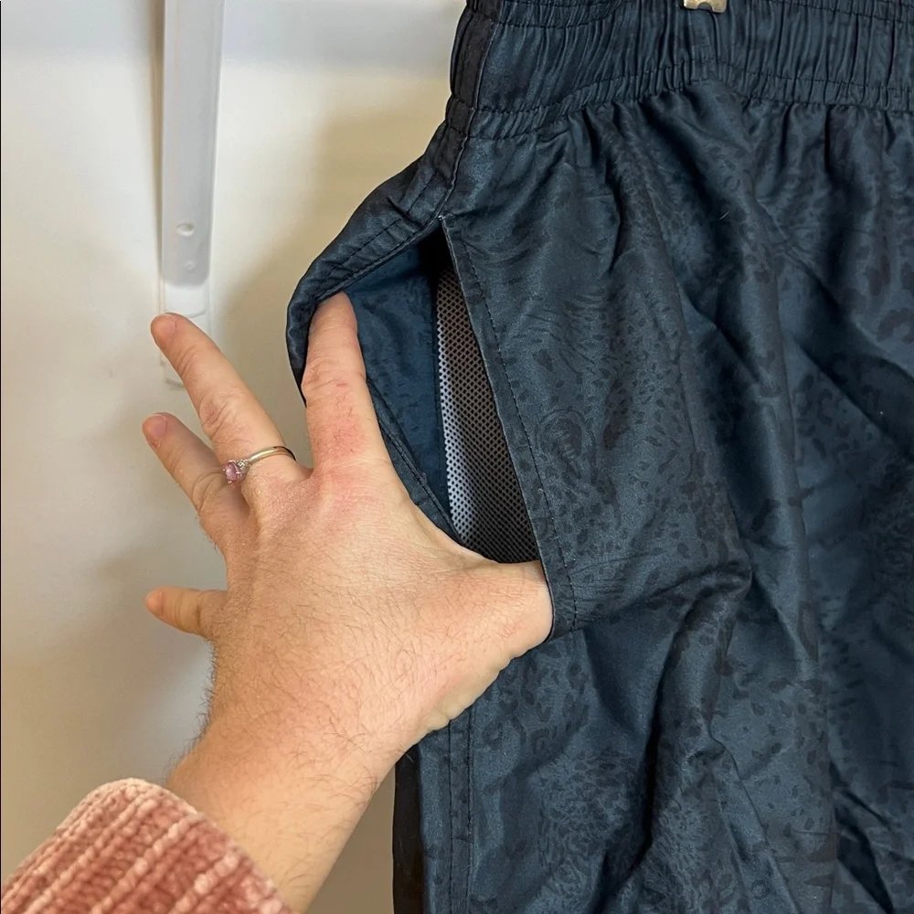 Men’s Dark Blue Patterned Swim Trunks- 4XL‎